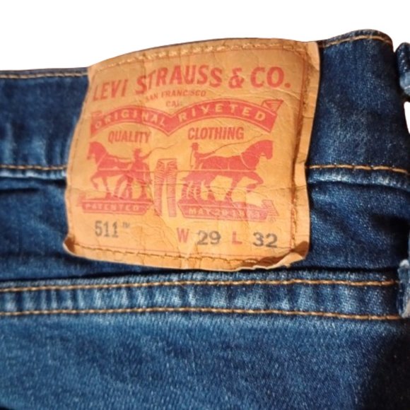 Levi's 511 Men's Jeans 29 x 32 Distressed Pre-owned As Pictured - Picture 3 of 6